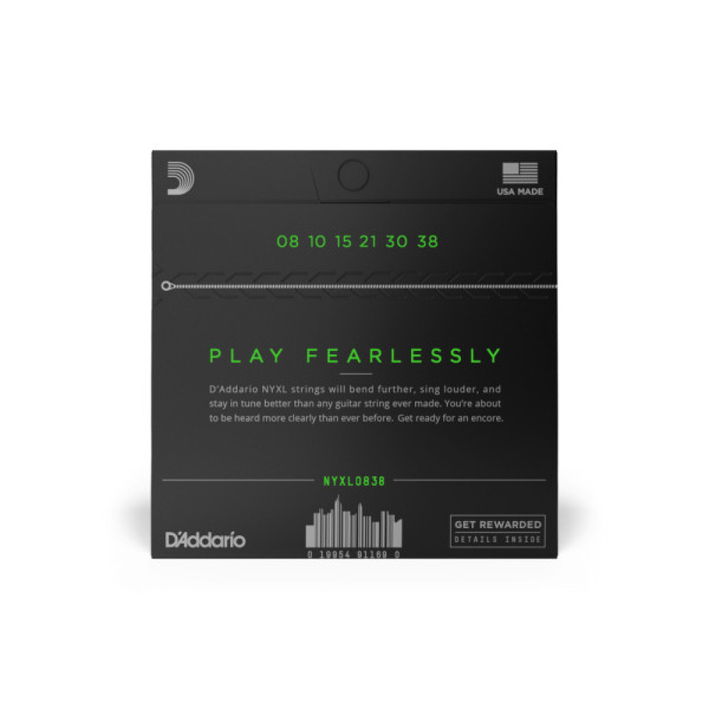 Струни для гітари D'Addario NYXL Electric Extra Super Light (08-38) (NYXL0838)