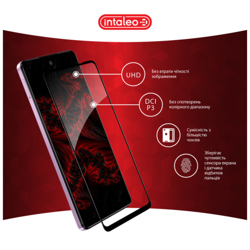 Скло захисне Intaleo Full Glue MOTO E14 Black (1283126597718)