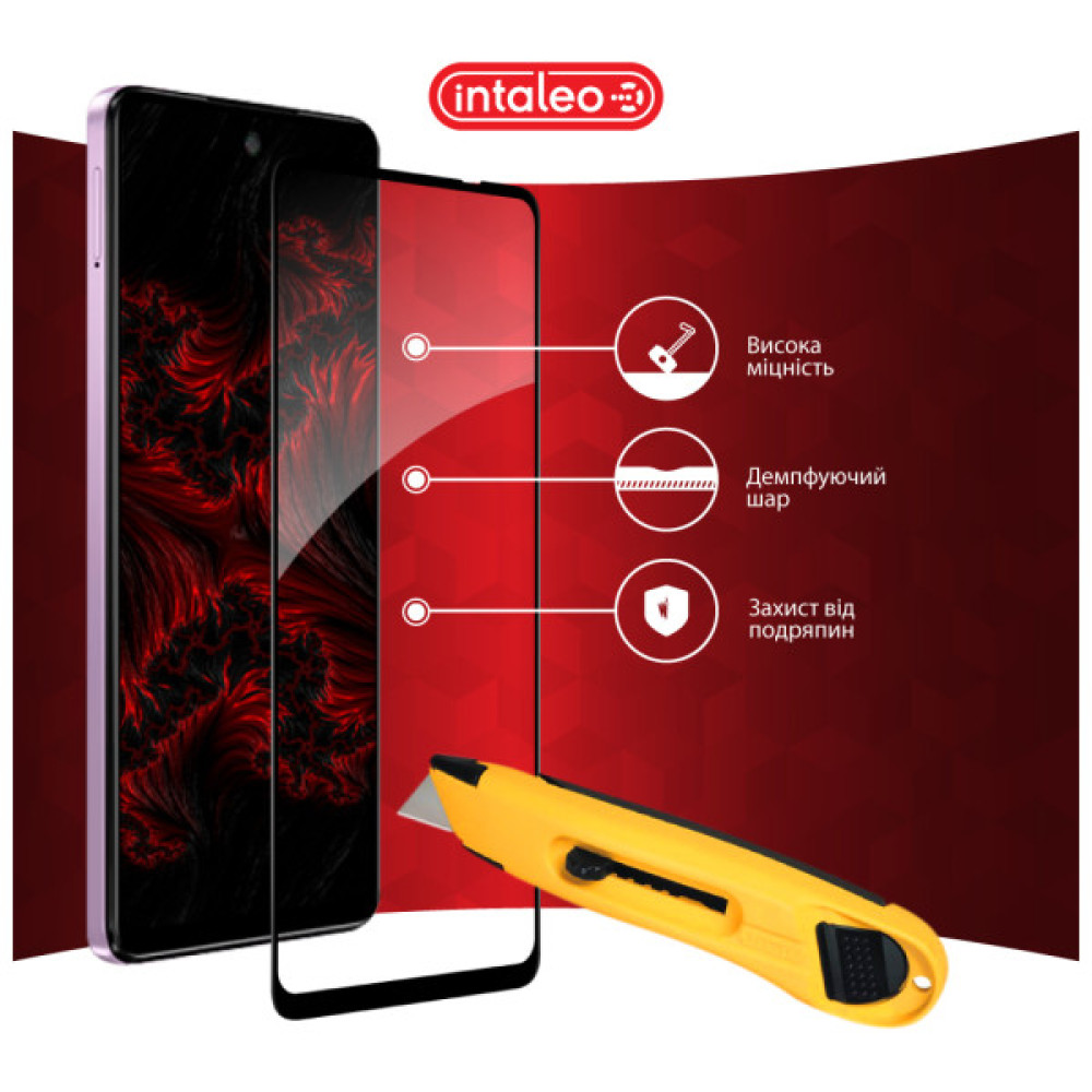 Скло захисне Intaleo Full Glue MOTO E14 Black (1283126597718)