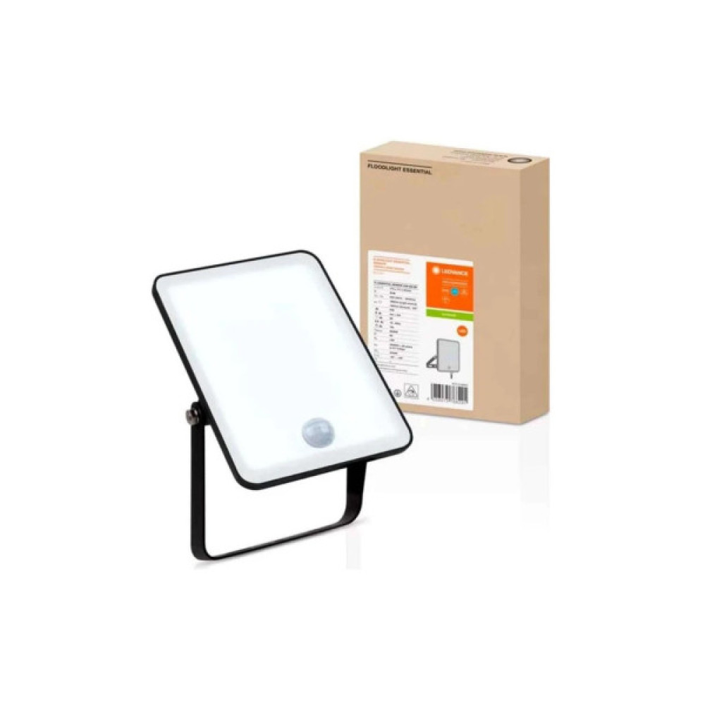 Прожектор LEDVANCE Flood ESSENTIAL SENSOR 20W 840 BK IP65 (4058075768277)
