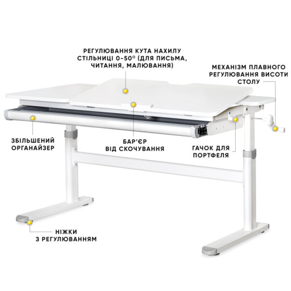 Парта Evo-kids Lite Grey (TH-360 WG/G Lite)