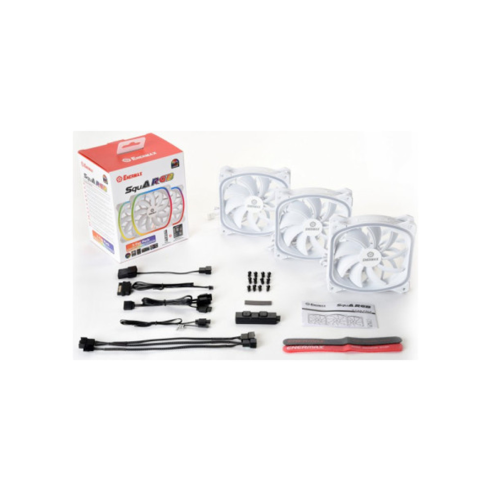 Кулер до корпусу Enermax SQUA RGB WHITE 3x 120 mm (3 PACK) (UCSQARGB12P-W-BP3)