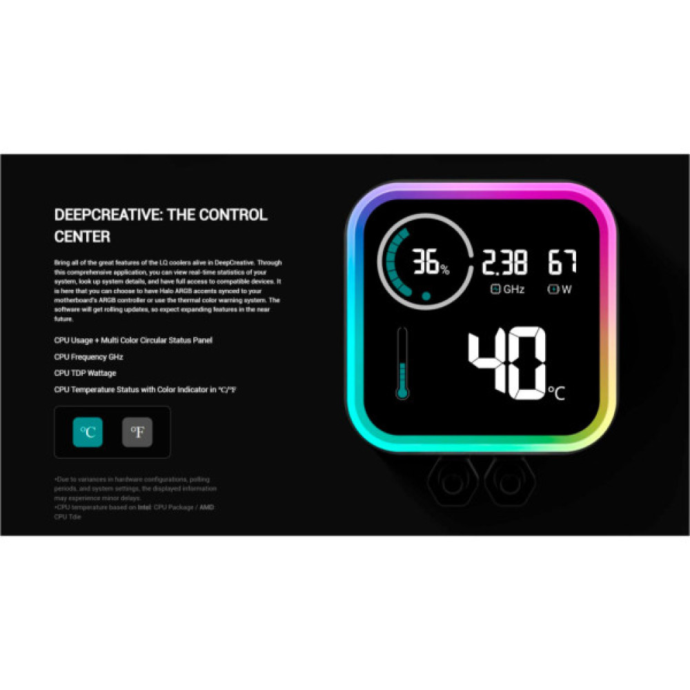 Система рідинного охолодження Deepcool LQ240 Black (R-LQ240-BKLSMW-G-1)