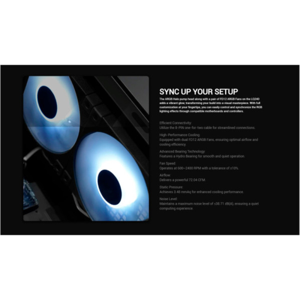 Система рідинного охолодження Deepcool LQ240 Black (R-LQ240-BKLSMW-G-1)