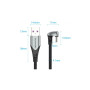 Дата кабель USB 2.0 AM to USB-C 1.5m 66W 180° U-Shaped aluminum alloy Vention (COHHG)