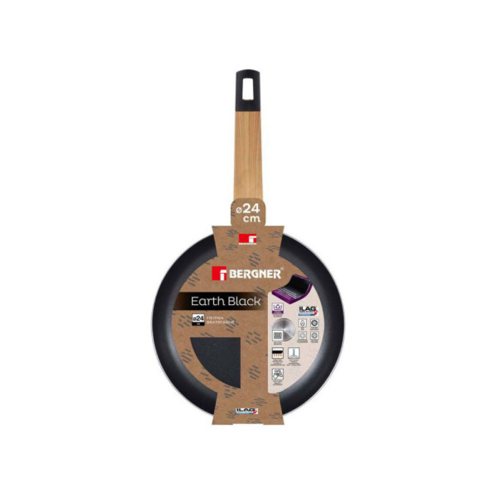 Сковорода Bergner Earth Black 24 см (BG-34623-BK)