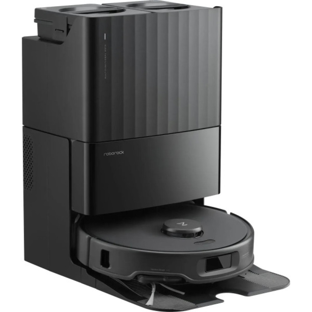 Робот-пилосос Roborock Qrevo Edge 5V1, h=9.8см, вологе прибирання, конт пил -0.32л, автон. робота до 180хв, Wi-Fi, станція самоочищ., чорний