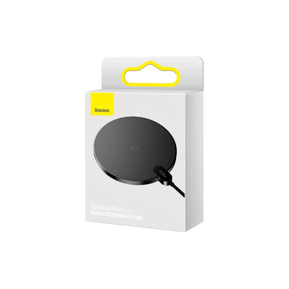 Зарядний пристрій Baseus Wireless Qi 15W + cable USB-C 1.5m (CCED000001)