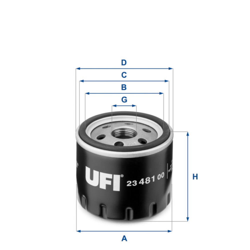 Фільтр масляний UFI 23.481.00 Фільтр масляний UFI 23.481.00