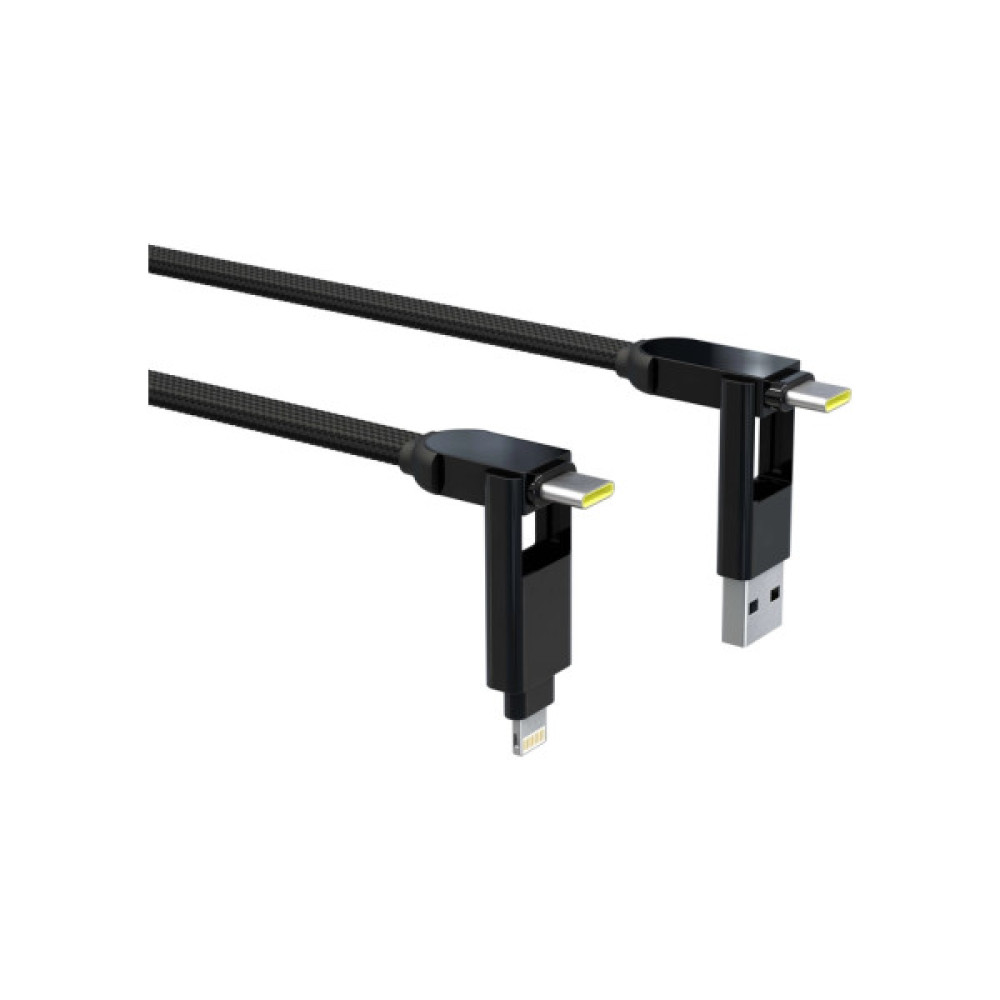 Дата кабель 6in1 inCharge XL 3.0m black Rolling Square (XLL01R)