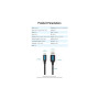 Дата кабель USB 2.0 AM to USB-C 1.5m 3A black Vention (COKBG)