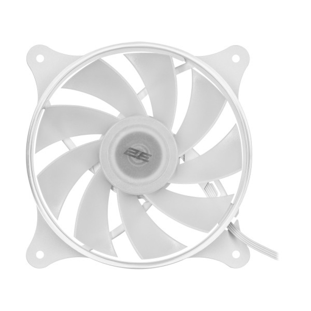 Корпусний вентилятор 2E GAMING Air Cool ACF120VRW-ARGB 120мм, 1200rpm, 4pin, 23dBa, reversed, чбілий