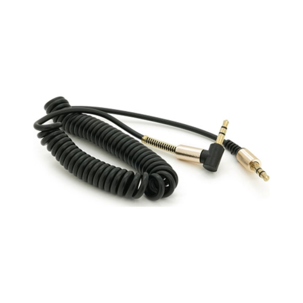 Кабель мультимедійний 3.5mm M to 3.5mm M 1.5m 90° corner black Voltronic (YT-AUXSGJ(M)/(M)-1.5-B)