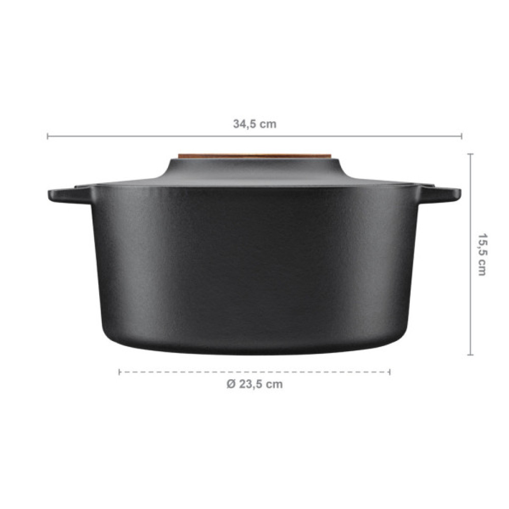 Каструля Fiskars Norden чавунна 6 л чорна (1026566)