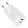 Зарядний пристрій Baseus 1xUSB-C 30W + 1xUSB white (CCSUPP-E02)