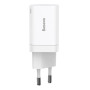 Зарядний пристрій Baseus 1xUSB-C 30W + 1xUSB white (CCSUPP-E02)