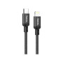 Дата кабель USB-C to Lightning 1.0m 3A 20W nylon X14 black HOCO (6931474752192)