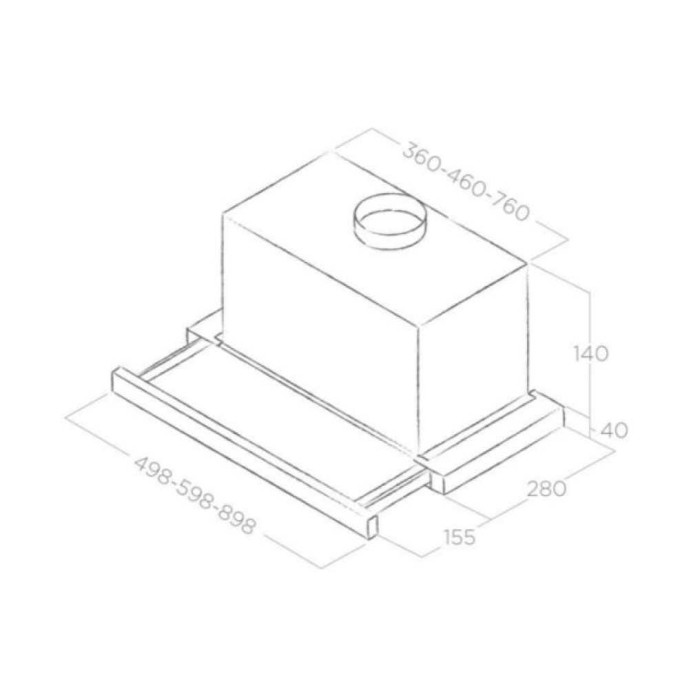 Витяжка кухонна Elica TT14 LUX BL/A/50