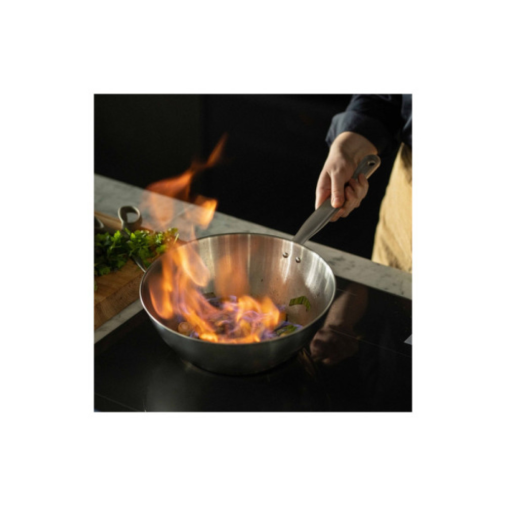 Сковорода Fiskars Вок All Steel Pure матова 28 см (1065629)