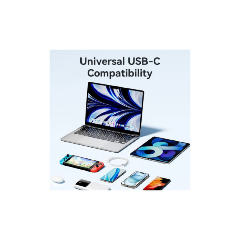 Дата кабель USB-C to USB-C 1.0m 60W white VENTION (TRCWF)