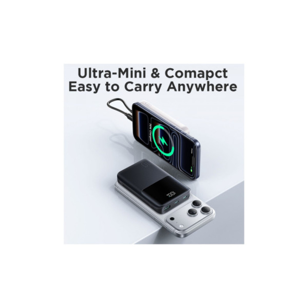 Батарея універсальна JOYROOM 10000mAh 22,5W PD, QC/3.0, 2*USB-A, USB-C In/Out, MicroUSB in, Black (JR-QP191)