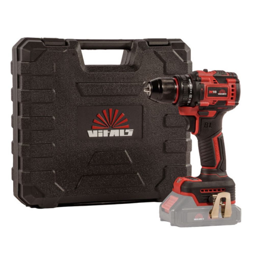 Шуруповерт Vitals Master, AU 1832c BL, 18V, 32Нм, 400·1400об/хв, кейс, 1.6кг, (без АКБ та ЗП) (235329)