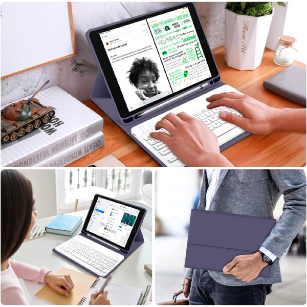 Чохол до планшета BeCover Keyboard Apple iPad Air (4/5) 2020/2022 10.9" Purple (711148)
