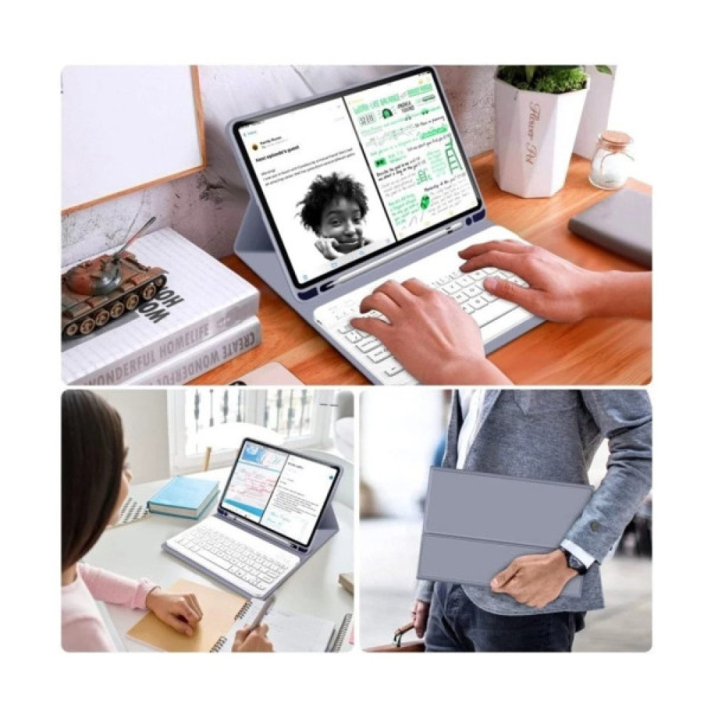 Чохол до планшета BeCover with keyboard Apple iPad Mini 7 2024 Purple (712997)