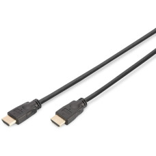 Кабель DIGITUS HDMI (M/M), 4K@60Гц, Ultra HD, Premium, тип A, w/Ethernet, золото, 5м, чорний