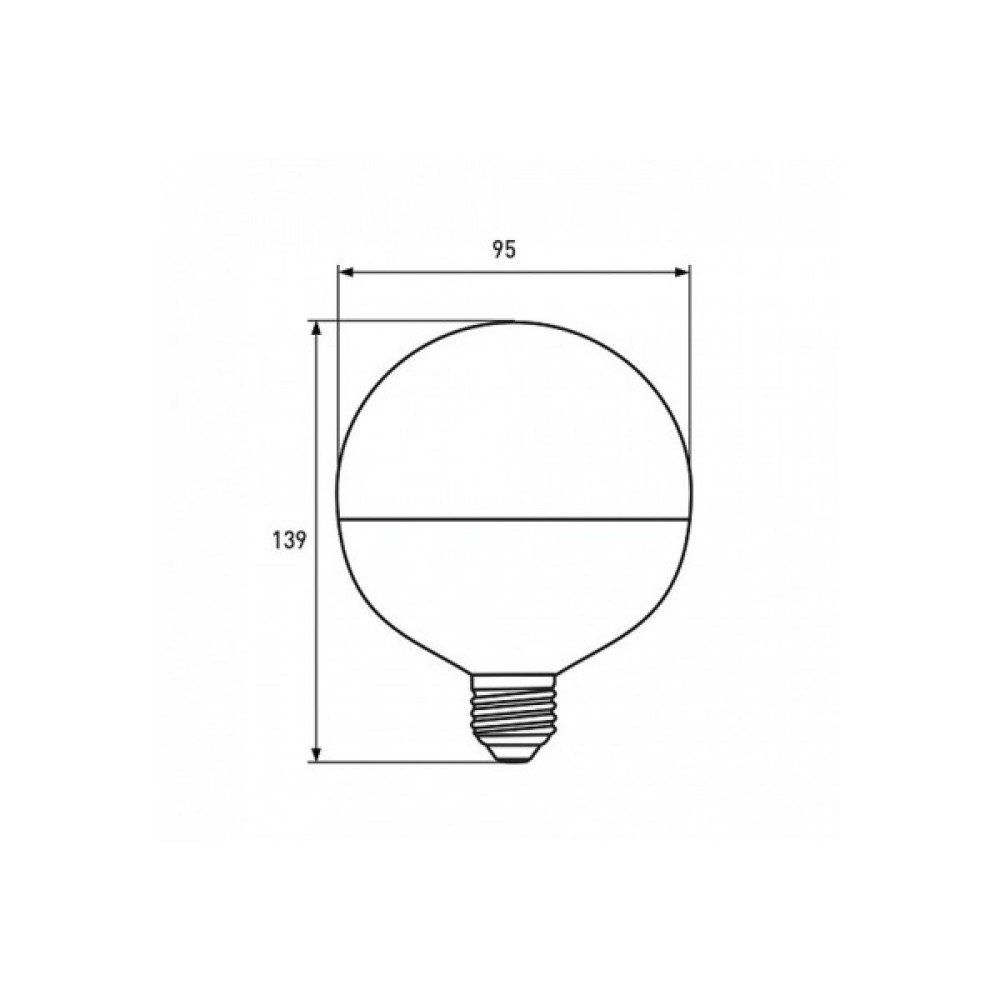 Лампочка Eurolamp G95 12W E27 4000K (LED-G95-12274(Amber))