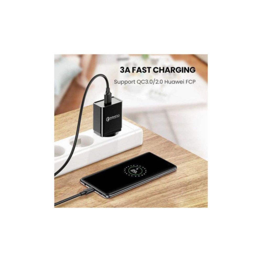 Дата кабель USB 3.0 AM to USB-C 1.0m US184 Black Ugreen (20882)