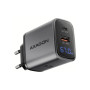 Зарядний пристрій AXAGON 1xUSB-C PD67W + 1xUSB QC4+ PPS display gray (ACU-PQ67D)