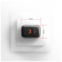 Зарядний пристрій AXAGON 1xUSB-C PD67W + 1xUSB QC4+ PPS display gray (ACU-PQ67D)