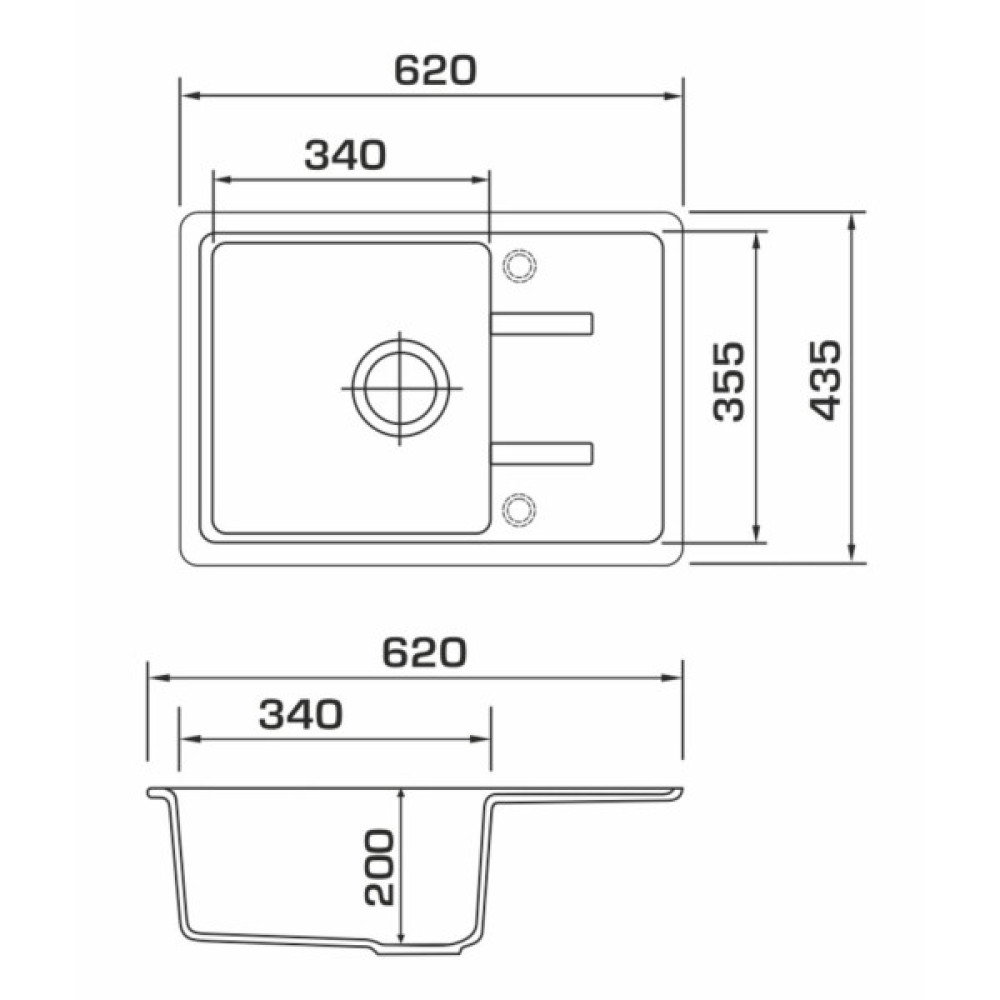 Мийка кухонна GRANADO PALMA gris (gr2008)