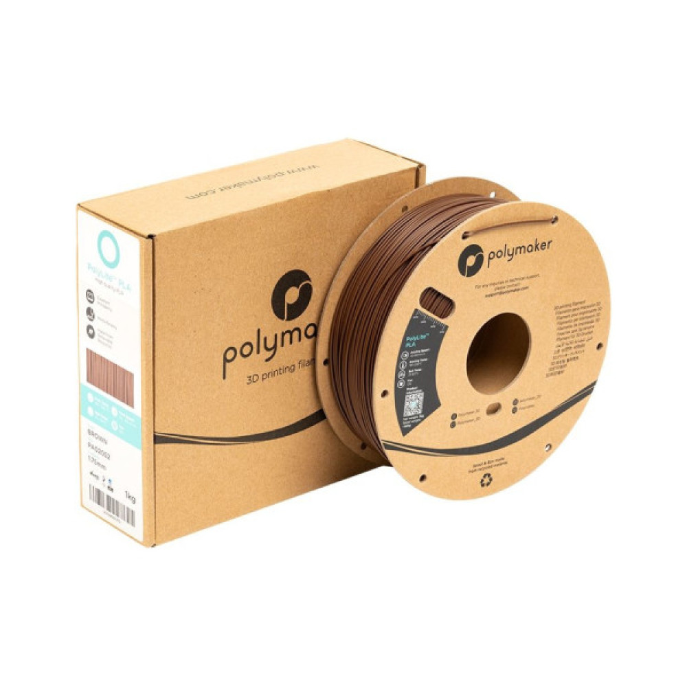 Пластик для 3D-принтера Polymaker PLA POLYLITE 1,75mm 1kg BROWN (PA02052)