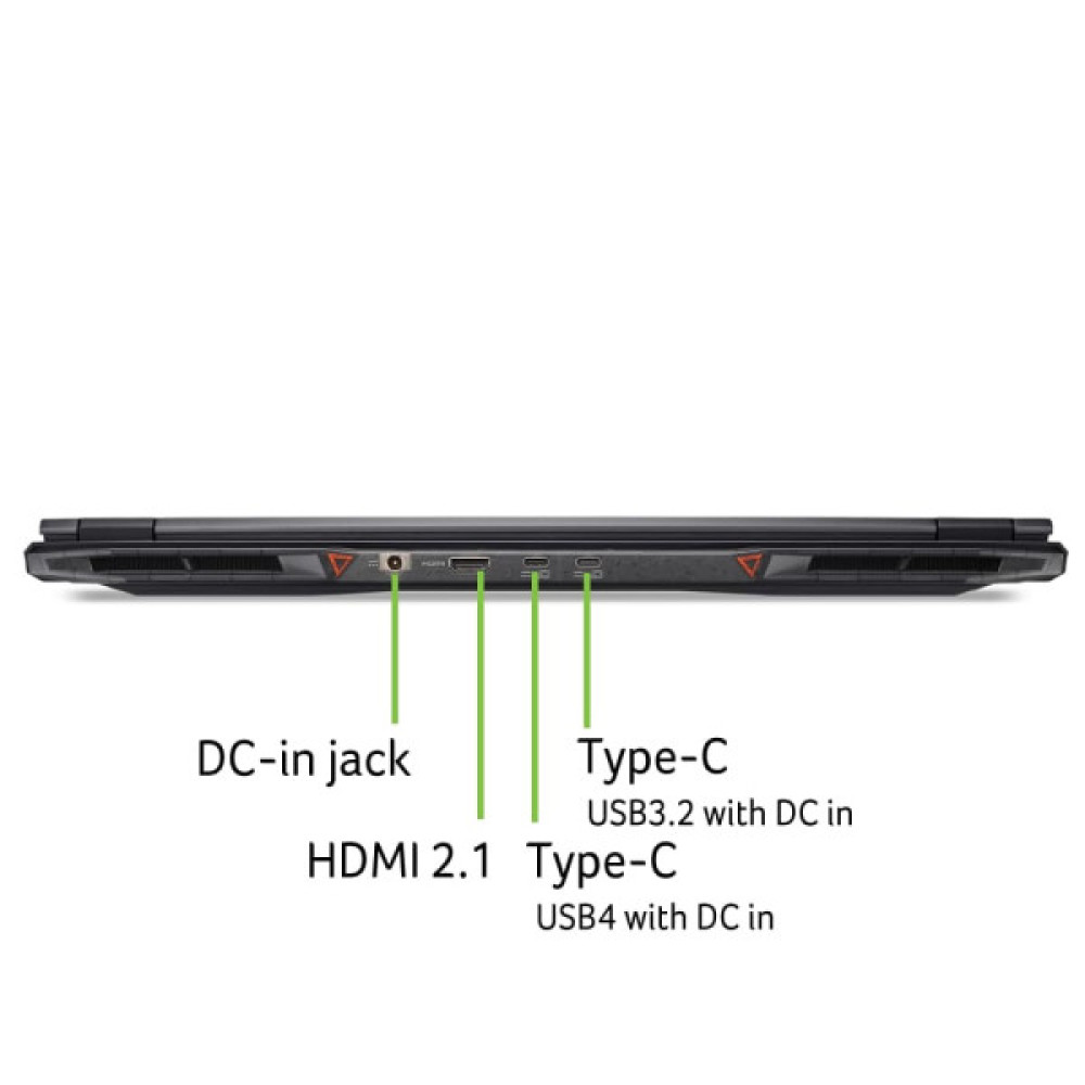 Ноутбук Acer Nitro 18 AN18-61 18" WQXGA IPS, AMD R7-350, 32GB, F1TB, NVD5070Ti-12, Lin, чорний