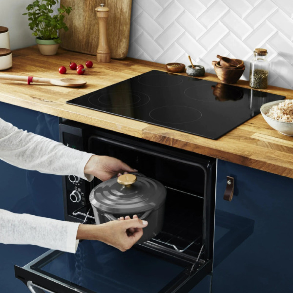 Каструля Tefal Air, з кришкою, 3.1л, алюміній, чорний (E2554404)