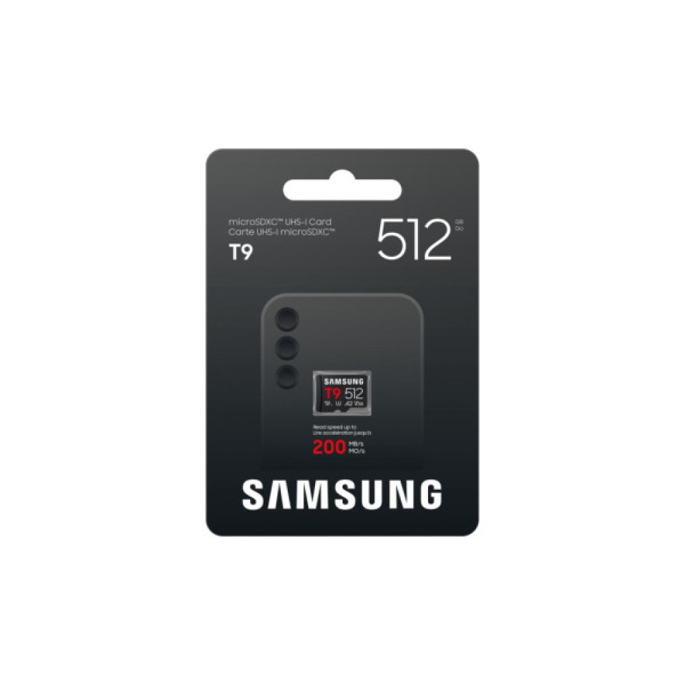 Карта пам'яті Samsung 512GB microSDXC class 10 UHS-I U3 V30 A2 T9 (MB-MH512T/WW)