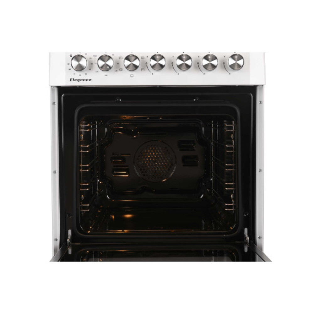 Плита ARDESTO комбі Elegance, 66л, 60x60см, конвекція, чавун, підсвічування, форсунки LPG (підключення газового балона), знімні направляючі, білий
