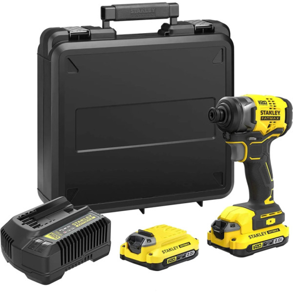 Шуруповерт Stanley FatMax, Li-Ion 18В, 2x2Ah, 165 Нм, 2800 об/хв, 3100 уд/хв, 3.48 кг, кейс (SFMCF810D2K)