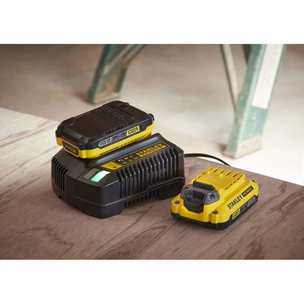 Шуруповерт Stanley FatMax, Li-Ion 18В, 2x2Ah, 165 Нм, 2800 об/хв, 3100 уд/хв, 3.48 кг, кейс (SFMCF810D2K)