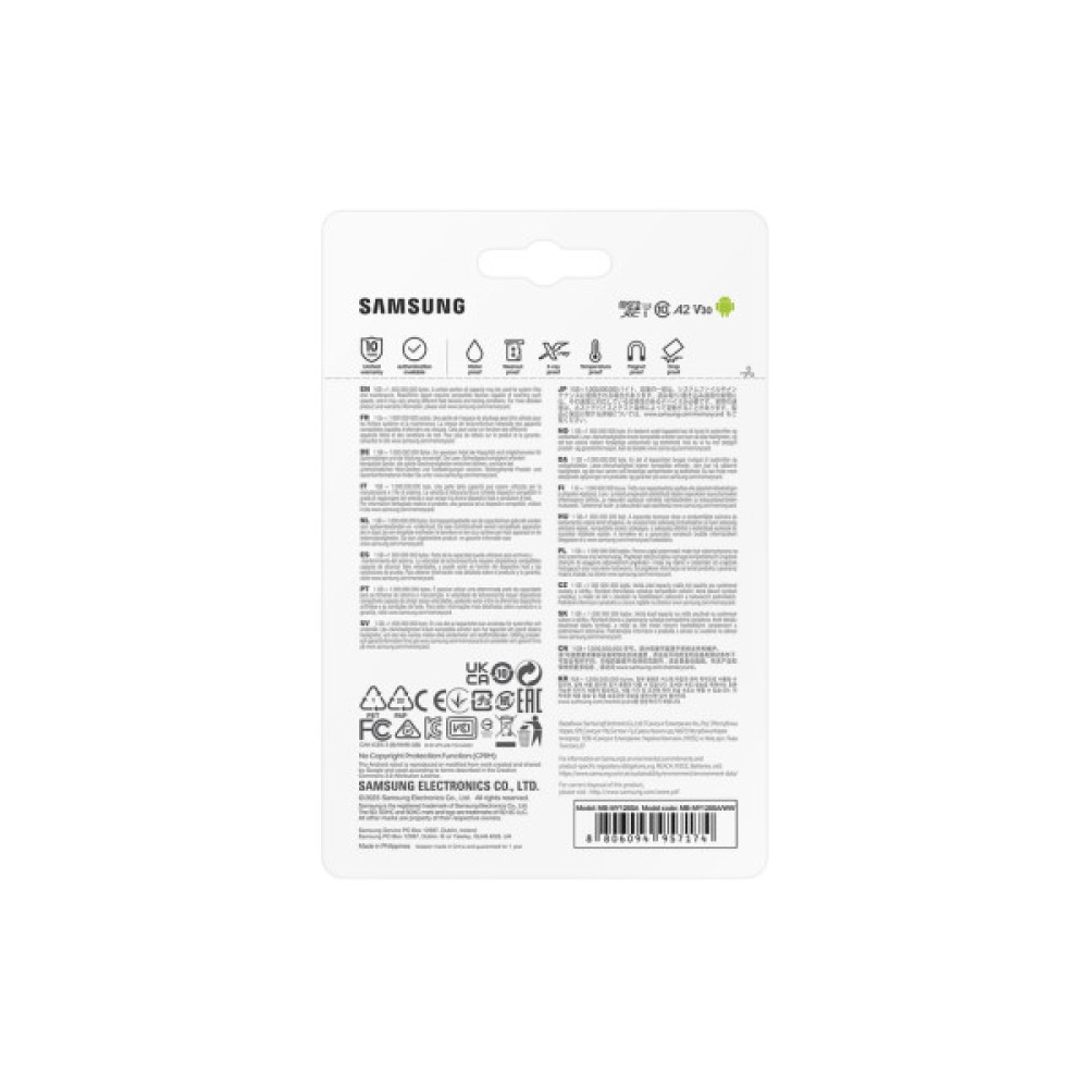 Карта пам'яті Samsung 256GB microSDXC class 10 UHS-I U3 V30 Pro Endurance (MB-MJ256KA/EU)