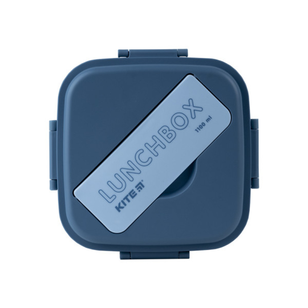 Ланч-бокс дитячий Kite з розділювачем 1100 мл, блакитний (K23-186-2)
