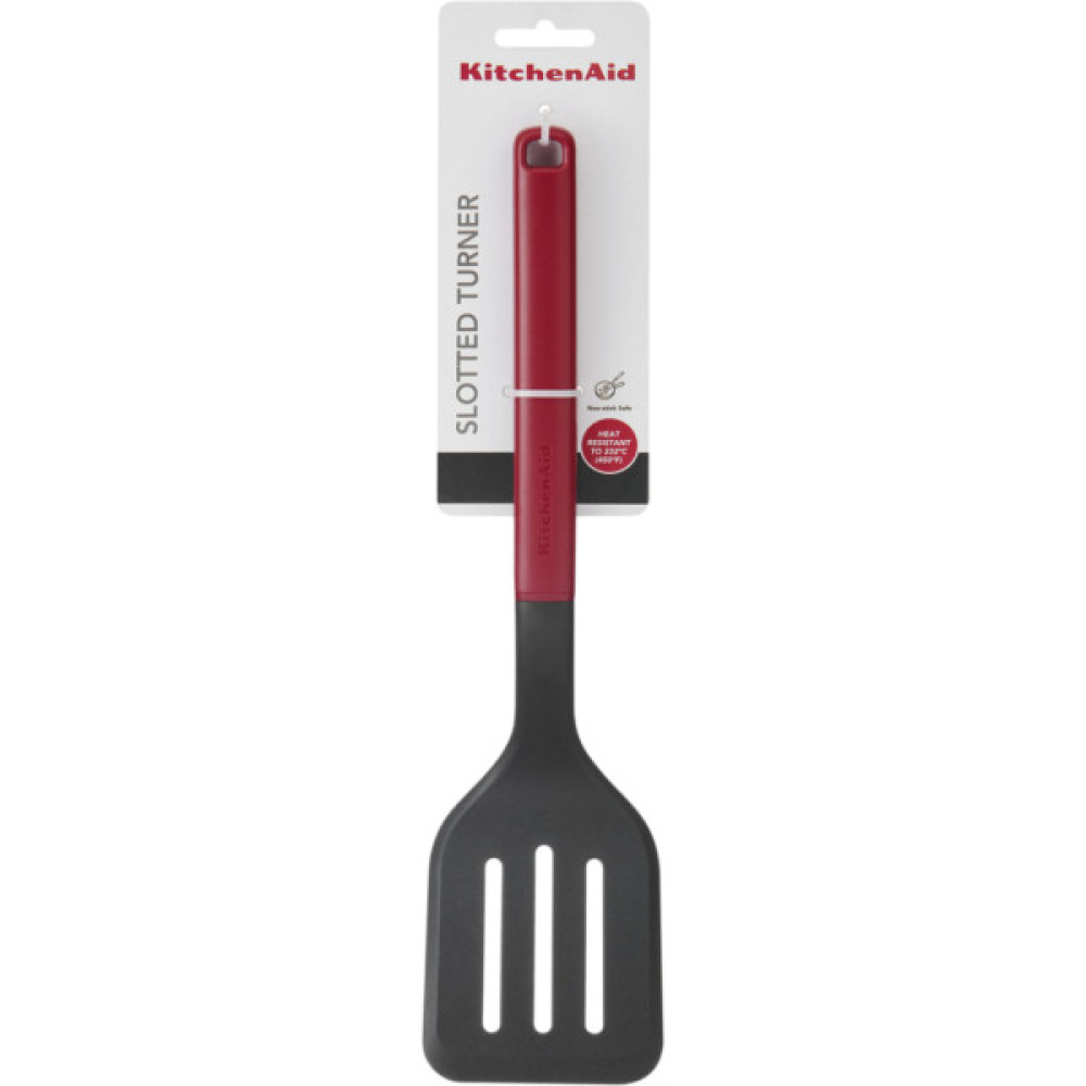Лопатка кухонна KitchenAid Classic з прорізами 34 см червоний (KHA002OHEREG)
