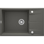 Мийка кухонна Deante Eridan, граніт, прямокут., з крилом, 780х500х210мм, чаша - 1, накладна, антрацит