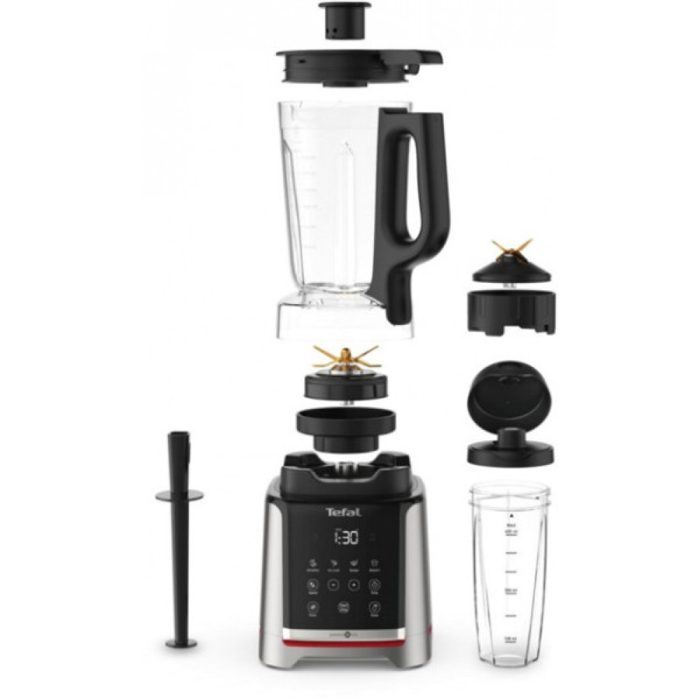 Блендер Tefal стаціонарний InfinyMix + 1600Вт, чаша-1750мл, стакан 600мл, сріблясто-чорний