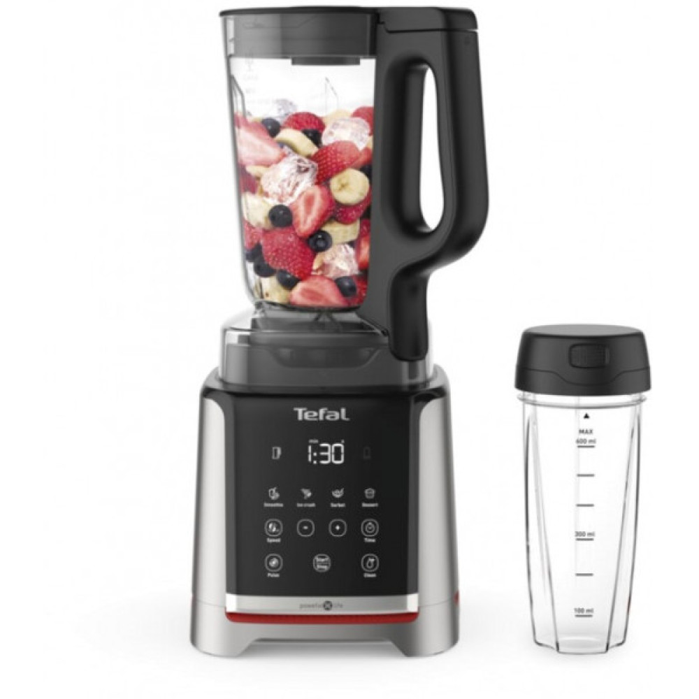 Блендер Tefal стаціонарний InfinyMix + 1600Вт, чаша-1750мл, стакан 600мл, сріблясто-чорний