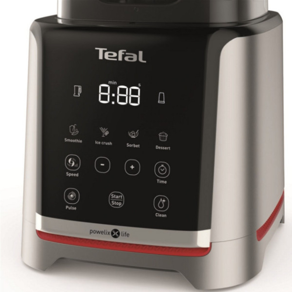 Блендер Tefal стаціонарний InfinyMix + 1600Вт, чаша-1750мл, стакан 600мл, сріблясто-чорний