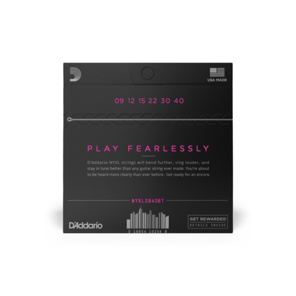 Струни для гітари D'Addario NYXL Electric Balanced Tension Super Light (09-40) (NYXL0940BT)