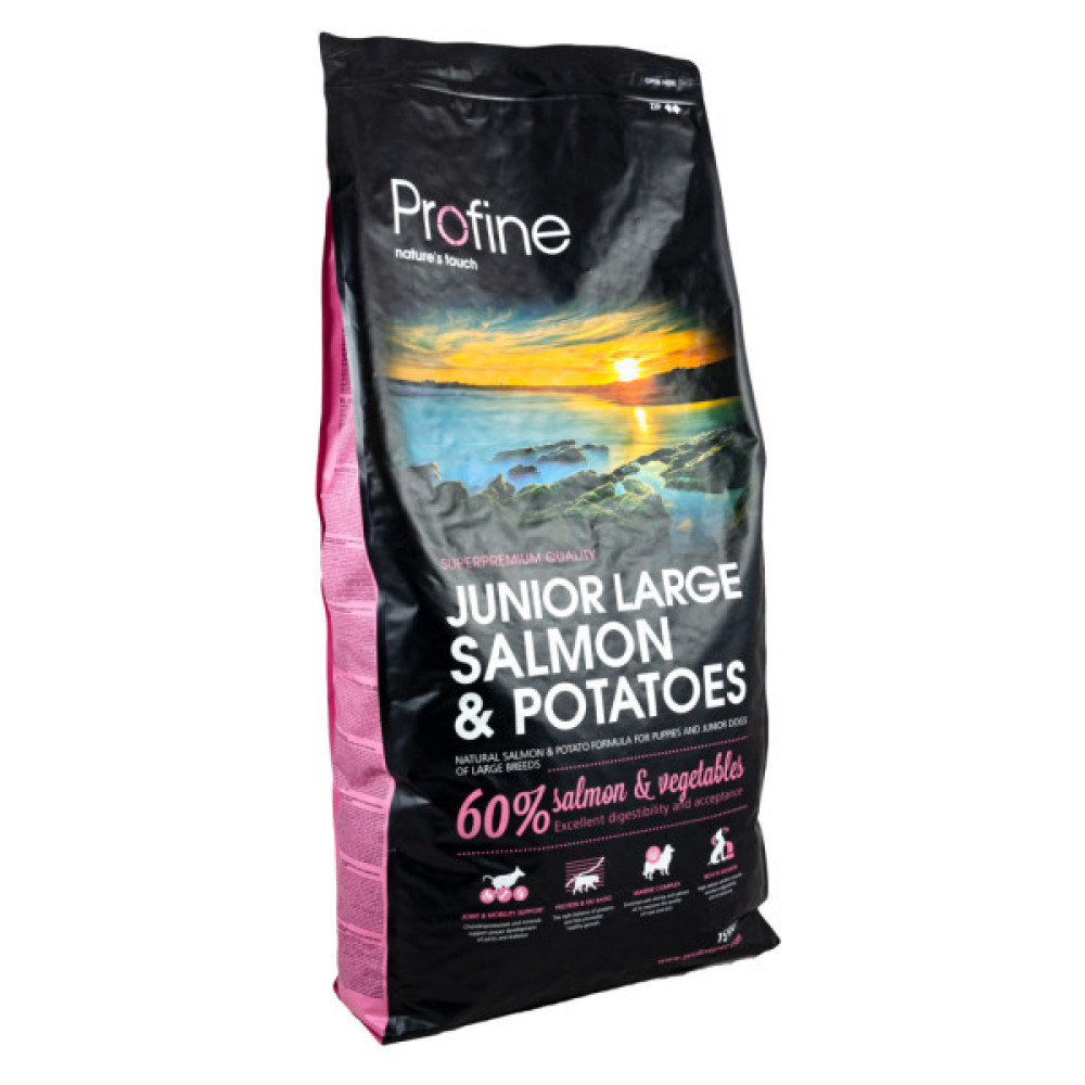 Сухий корм для собак Profine Junior Large Salmon з лососем і картоплею 15 кг (8595602517596)